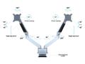 MULTIBRACKETS M VESA Gas Lift Arm Dual Side by Side Silver (7350073733972)