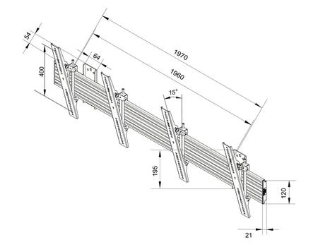 MULTIBRACKETS M Wallmount Pro MBW2U Tilt Pro Series Wallmounts,  Black (7350073734061)