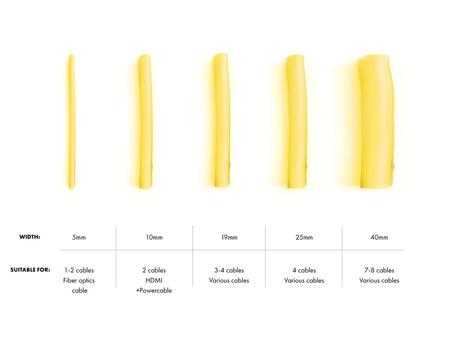 MULTIBRACKETS M Universal Cable Sock Self Wrapping 5mm Yellow 25m (7350073734382)