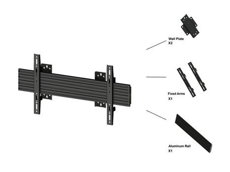 MULTIBRACKETS M Wallmount Pro MBSTH1U 600x200 Fixed Bl (7350073734306)