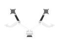 MULTIBRACKETS M VESA Gas Lift Arm Dual Side by Side White (7350073733989)