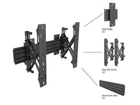 Multibrackets M Wallmount Pro MBW1U Micro-Adjustable brakett - for LCD-skjerm - svart (7350073734115)