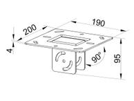 Multibrackets PRO Series Ceiling Plate HD monteringskomponent (7350073734696)