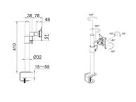Multibrackets M VESA Deskmount Officeline Single monteringssett - for LCD-skjerm - svart (7350073735822)