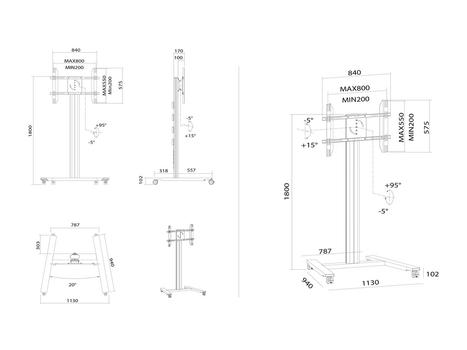 MULTIBRACKETS M Public Display Stand 180 HD Single Bla (7350073735310)