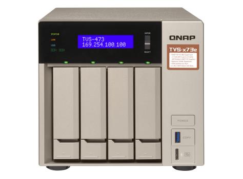 QNAP TVS-473e-8G 4-Bay NAS AMD RX-421BD 2.1-3.4 GHz 8GB DDR4 RAM max 64GB 4x 2.5inch/ 3.5inch + 2x M.2 2280/2260 SATA 6Gb/s slots (TVS-473E-8G)