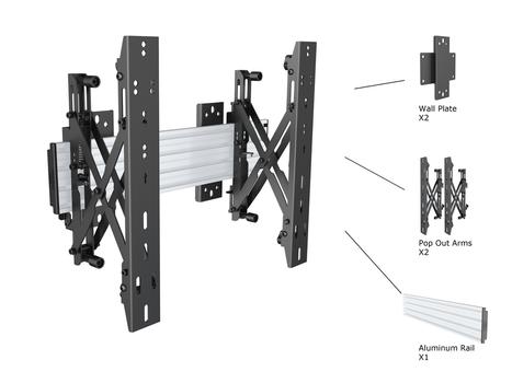 MULTIBRACKETS Wallmount Pro MBW1x1U Push In Pop Out Si (7350073735112)