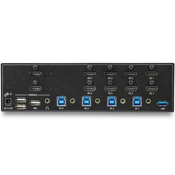 STARTECH 4 Port HDMI KVM Switch - 4K 30Hz - Dual Display (SV431DHD4KU)