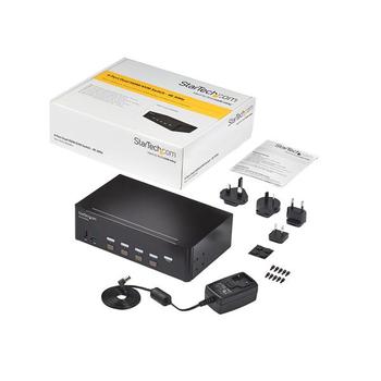 STARTECH 4 Port HDMI KVM Switch - 4K 30Hz - Dual Display (SV431DHD4KU)