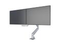 MULTIBRACKETS M VESA Gas Lift Arm w. Duo Crossbar 2 - Monteringssats (vridbar arm, bordsfäste,  tvärstag) för 2 LCD-bildskärmar - aluminium - silver - skärmstorlek: 15"-32" (7350073736362)