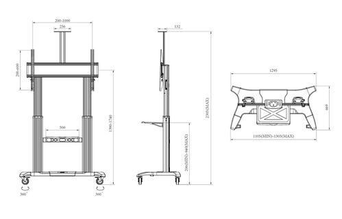 MULTIBRACKETS M Public Floorstand Dual Pillar 180 HD (7350073736324)