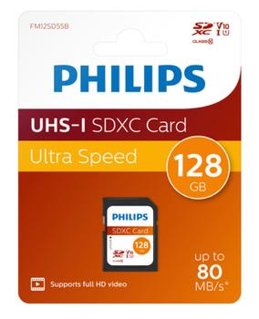 PHILIPS SD SDXC Card 128GB Card Class 10 (FM12SD55B/00)