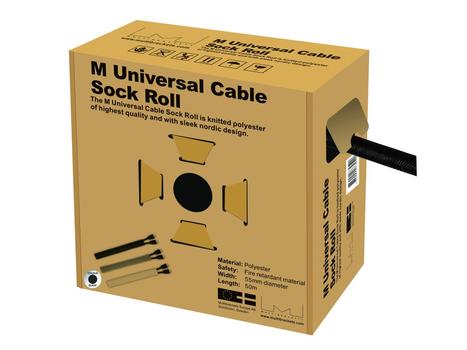 MULTIBRACKETS M Universal Cable Sock Roll Svart 55mm x 50 meter från Multibrackets (7350022732520)