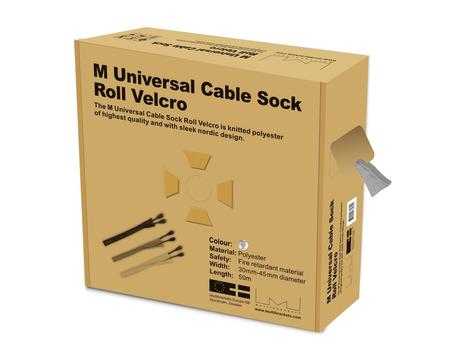 MULTIBRACKETS Universal Cable Sock Roll Velcro Silver 50m (7350022732841)