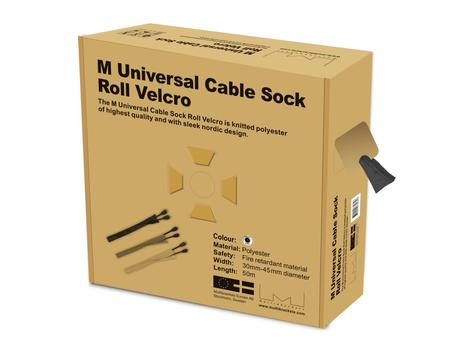 MULTIBRACKETS Universal Cable Sock Roll Velcro Black 50m (7350022732858)