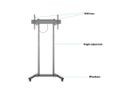 MULTIBRACKETS M Motorized Floorstand - Ställ - motoriserad - för LCD-TV - svart - skärmstorlek: 37"-90" - golvstående (7350073736751)