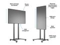 MULTIBRACKETS M Motorized Floorstand - Ställ - motoriserad - för LCD-TV - svart - skärmstorlek: 37"-90" - golvstående (7350073736751)