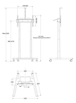 MULTIBRACKETS M Motorized Floorstand 60Kg Black (7350073736751)