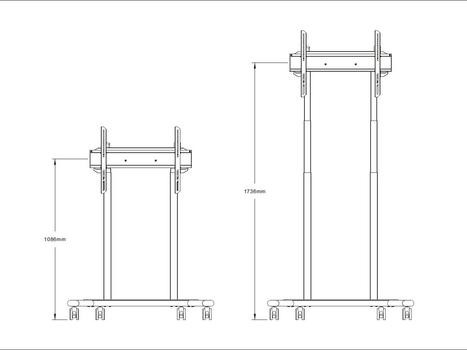 MULTIBRACKETS M Motorized Floorstand 60Kg Black (7350073736751)