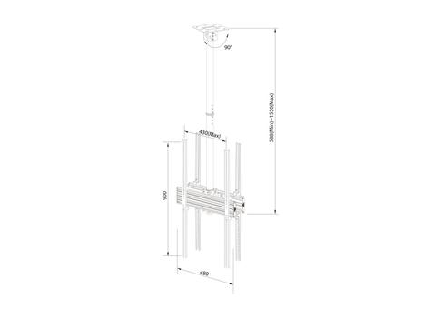 MULTIBRACKETS M Ceiling Mount Pro MBC1UX2P 400x900 (7350073736928)