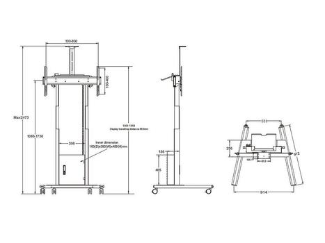 MULTIBRACKETS M Motorized Floorstand Incl cabinet+cam (7350073736775)