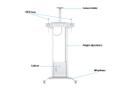 MULTIBRACKETS M Motorized Floorstand Inc cabinet & camerashelf 120kg (7350073736782)