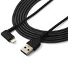 STARTECH 2M ANGLED LIGHTNING TO USB CABLE-APPLE MFI CERTIFIED-BLACK CABL (RUSBLTMM2MBR)