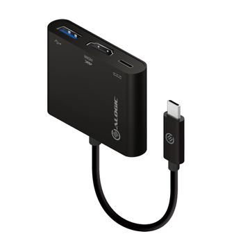 ALOGIC Adapter USB-C to HDMI/ USB3.0/ USB-C 4K 10cm schwarz (MP-UCHDCH)