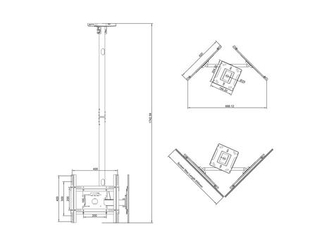 MULTIBRACKETS Ceiling Mount Pro Dual 49BDL-4050D (7350073737574)
