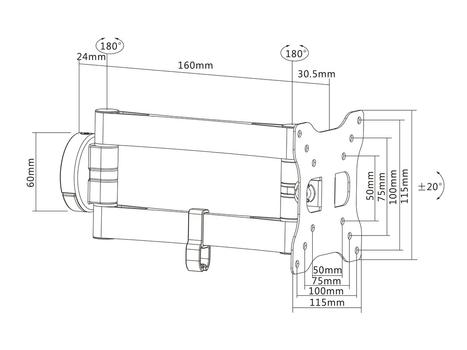 MULTIBRACKETS M VESA Full-Motion II 50 75 100 (7350073737444)