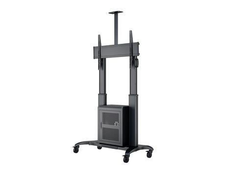 Multibrackets M Public Floorstand Dual Pillar 180 HD with AV Cabinet - vogn - for LCD-skjerm - svart (7350073737680)