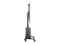 Multibrackets M Public Floorstand Dual Pillar 180 HD with AV Cabinet - vogn - for LCD-skjerm - svart (7350073737680)