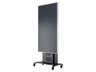Multibrackets M Public Floorstand Dual Pillar 180 HD with AV Cabinet - vogn - for LCD-skjerm - svart (7350073737680)