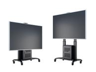 Multibrackets M Public Floorstand Dual Pillar 180 HD with AV Cabinet - vogn - for LCD-skjerm - svart (7350073737680)