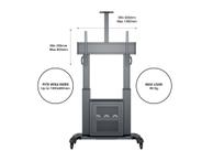 Multibrackets M Public Floorstand Dual Pillar 180 HD with AV Cabinet - vogn - for LCD-skjerm - svart (7350073737680)