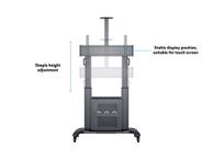 Multibrackets M Public Floorstand Dual Pillar 180 HD with AV Cabinet - vogn - for LCD-skjerm - svart (7350073737680)