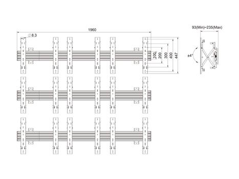MULTIBRACKETS M Wallmount Pro MBW3x3UP Push In Pop Out Black (7350073735051)