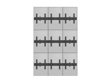 MULTIBRACKETS M Wallmount Pro MBW3x3UP Push In Pop Out Black (7350073735051)