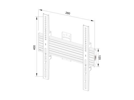 MULTIBRACKETS M Wallmount Pro MBSTH1UP 200x400 Fixed (7350073738007)