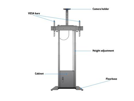 MULTIBRACKETS M Motorized Floorbase cabinet&camera (7350073738588)