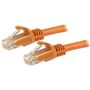 STARTECH 3M CAT6 ORANGE SNAGLESS GIGABIT ETHERNET RJ45 CABLE MALE TO MALE CABL