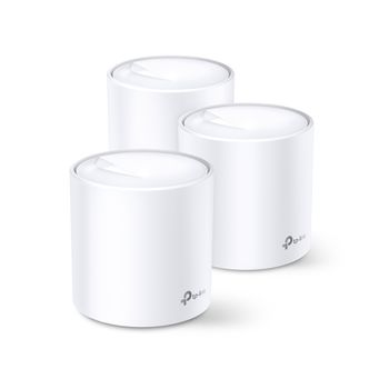 TP-LINK Deco X20 - Wi-Fi system (3 routers) - GigE - 802.11a/ b/ g/ n/ ac/ ax - Dual Band (DECO X20(3-PACK))