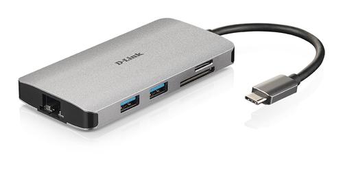 D-LINK D Link 8in1 USB C Dock with HDMI Gigabit Ethernet Card Reader and Power Delivery (DUB-M810)