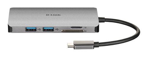 D-LINK D Link 8in1 USB C Dock with HDMI Gigabit Ethernet Card Reader and Power Delivery (DUB-M810)
