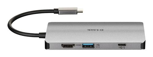 D-LINK D Link 8in1 USB C Dock with HDMI Gigabit Ethernet Card Reader and Power Delivery (DUB-M810)