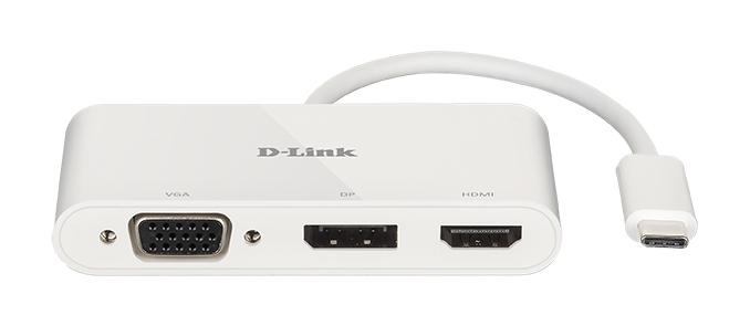 D-LINK 3-in-1 USB-C to HDMI/ VGA/ DisplayPort Adapter (DUB-V310)