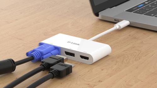 D-LINK 3-in-1 USB-C to HDMI/ VGA/ DisplayPort Adapter (DUB-V310)
