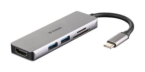 D-LINK 5-in-1 USB-C Hub with HDMI and SD/ microSD Card Reader (DUB-M530)
