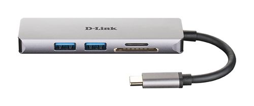 D-LINK 5-in-1 USB-C Hub with HDMI and SD/ microSD Card Reader IN (DUB-M530)
