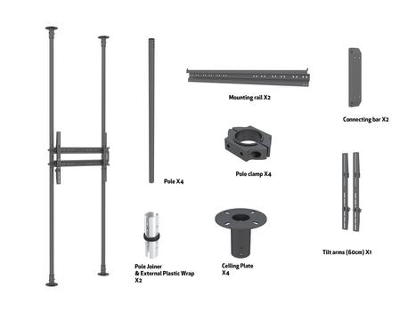 MULTIBRACKETS M Floor to Ceiling Mount Pro MBFC1UHD (7350073737932)